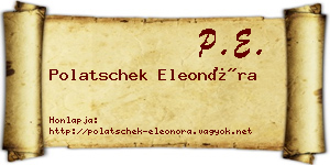 Polatschek Eleonóra névjegykártya