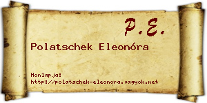 Polatschek Eleonóra névjegykártya
