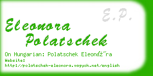 eleonora polatschek business card